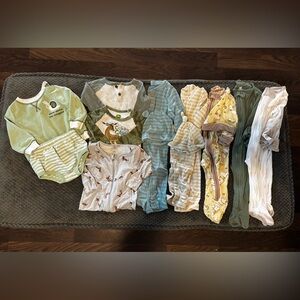 Green and Gray Kids One Piece